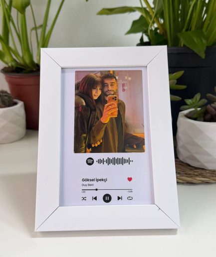 Kişiye Özel Sanat 7 kisiye ozel spotify tasarimli cerceve
